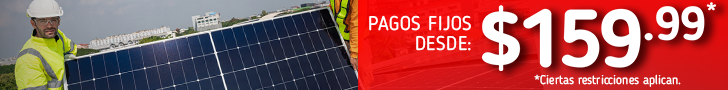 Promoción de instalación de placas solares con pagos fijos desde $159.99 en Puerto Rico